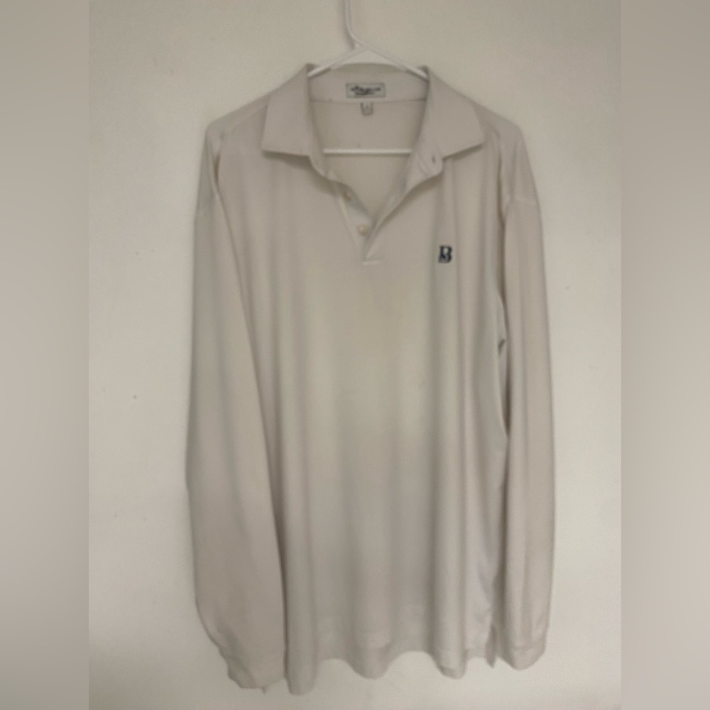 Peter Millar White Summer Comfort Shirt Size Large